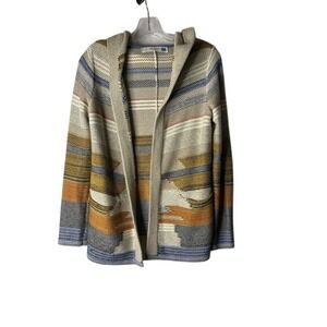 Sparow Anthropologie Hoodie Sweater Cardigan, Size xtra small Boho Multicolor